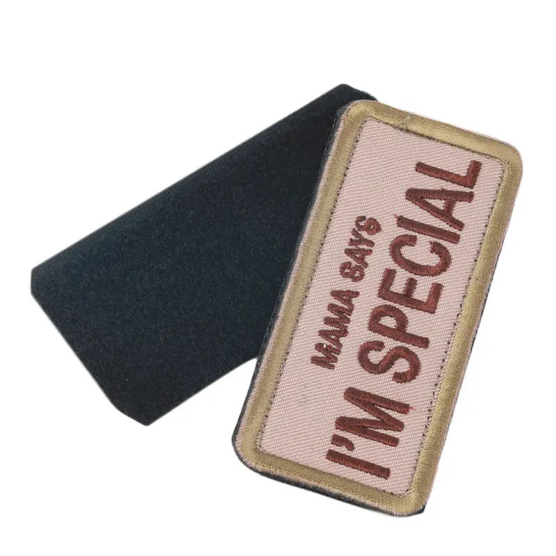 Army Green Word Pattern Magic Chapter Paste Epaulet Self Adhesive Stick 9*4Cm With Mama Says I'm Special Pattern 1