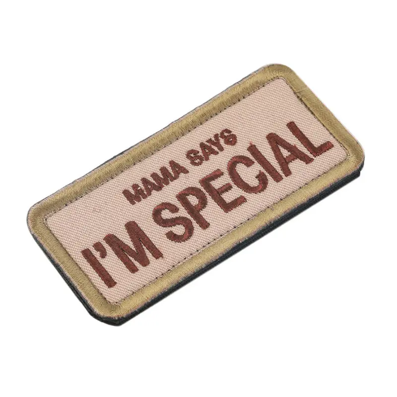 Army Green Word Pattern Magic Chapter Paste Epaulet Self Adhesive Stick 9*4Cm With Mama Says I'm Special Pattern 2