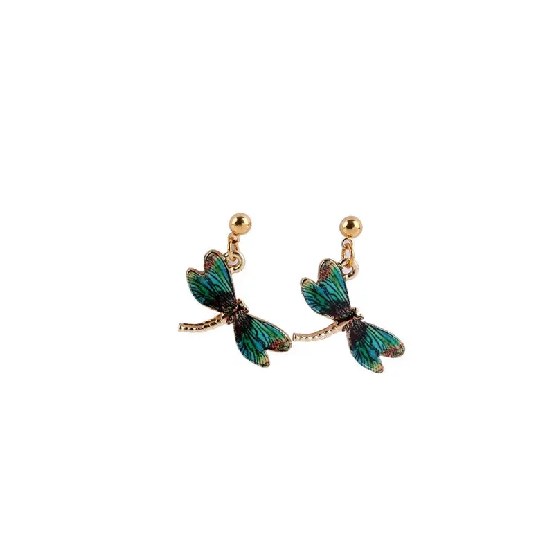 Arrial Butterfly Enamel Earrings Trendy Butterfly Earrings Gold Oeh025 1