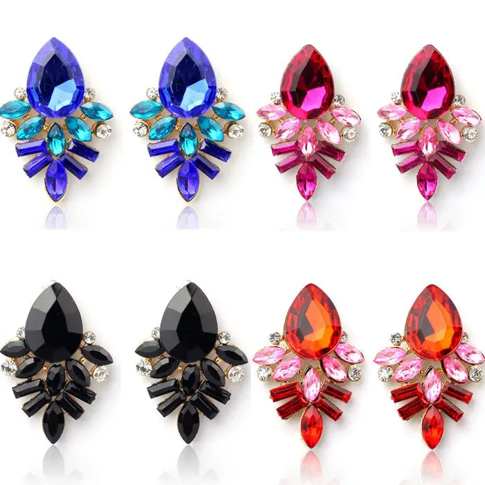 Arrival 520 Women Girl Earrings Lady Rhinestone Jewelry Drop Alloy Ear Studs Earrings 1