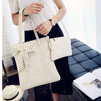 Arrive 2Pc Women Shoulder Bag Vintage Messenger Bag With Scarves Crossbody Bags Women Bag Large Sac Mujer 1