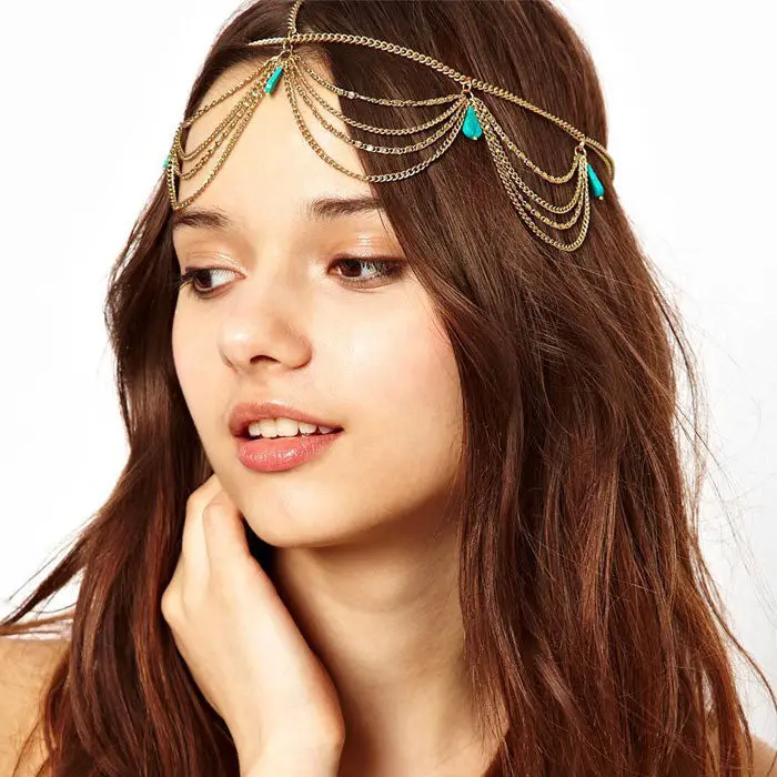 Arrive Women Head Chain Jewelry Party Headpiece Hair Band Teast 2