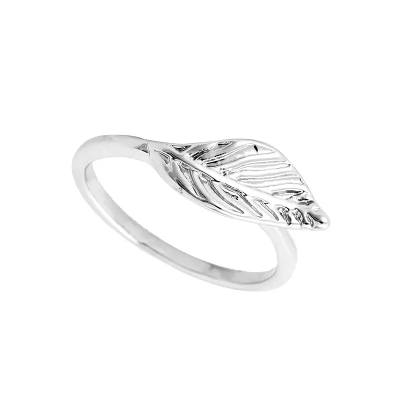 Arriving Leaf Ring Vintage Textured Ring Midi Ring Valentine Gifts 3