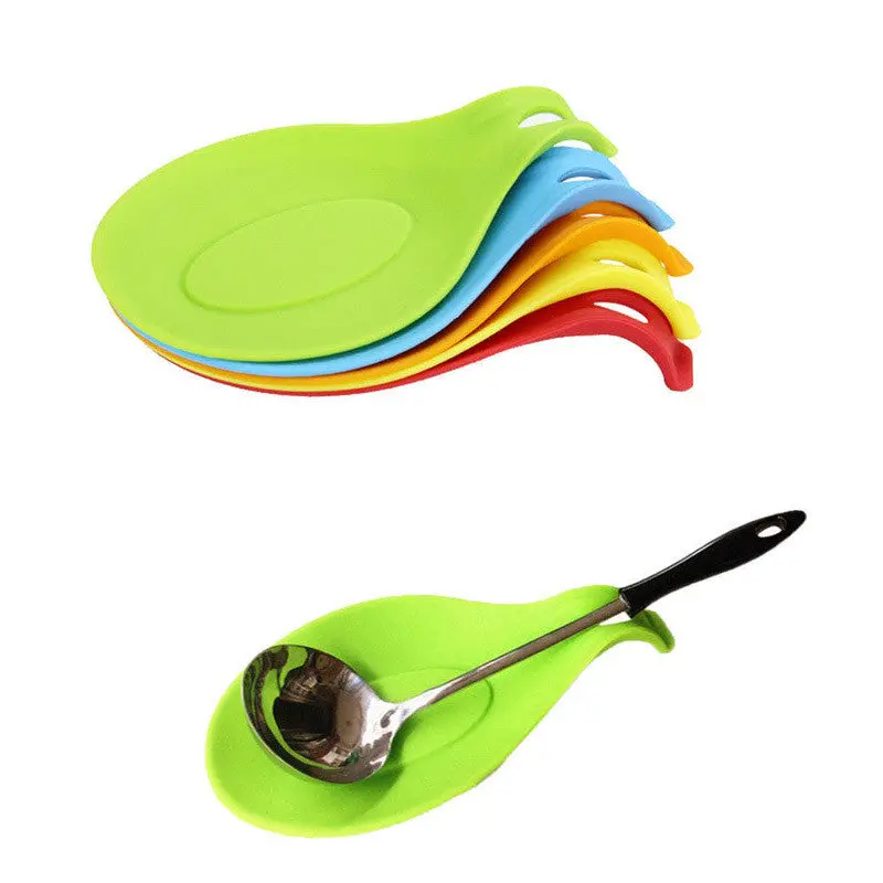 Attractive Silicone Spoon Insulation Mat Placemat Drink Glass Coaster Tray 70976 1