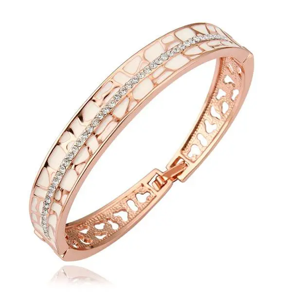 Austrian Crystal Charms Bangle Hollow Track Women Bracelet Joyas Hbz  1 1