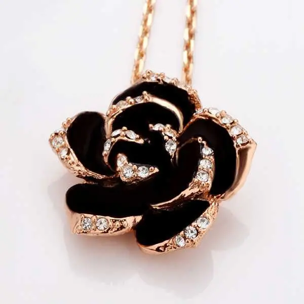 Austrian Crystal Choker Necklace Large Black Flowers Colar Vintage Margarida Smtpn 9 2