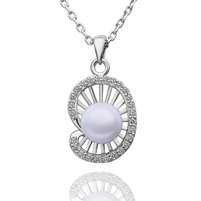 Austrian Crystal Collar Necklace Shell Pear Gros Collier Femme Horloge 52 1