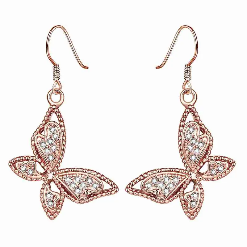 Austrian Crystal Earrings Butterfly Drop Brincos De Festa Love 2