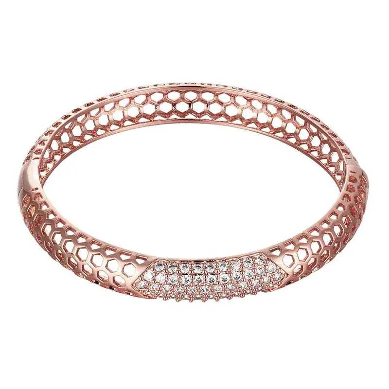 Austrian Crystal Hollow Polygonal Lines Men Bracelet Jewelry Display 2