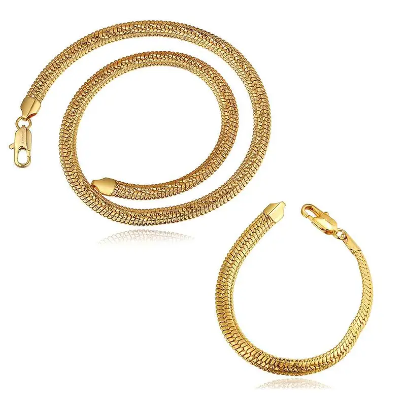 Austrian Crystal Jewelry Sets Collar Snake Chain Necklace+Bracelet Floating Charms Smtps4 7 1