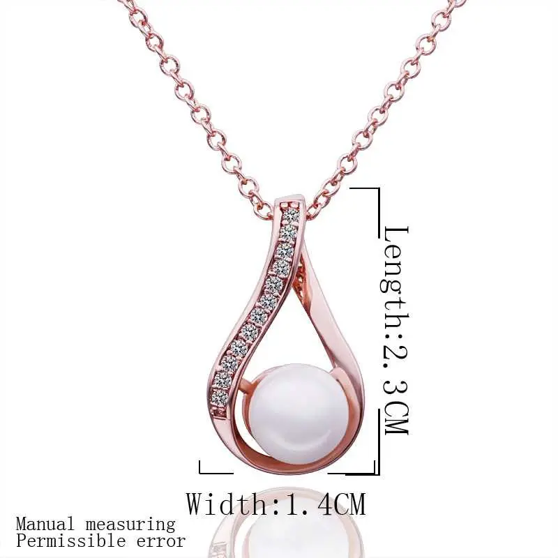 Austrian Crystal Necklace Men Pink Round Pear Collares Joyas 1