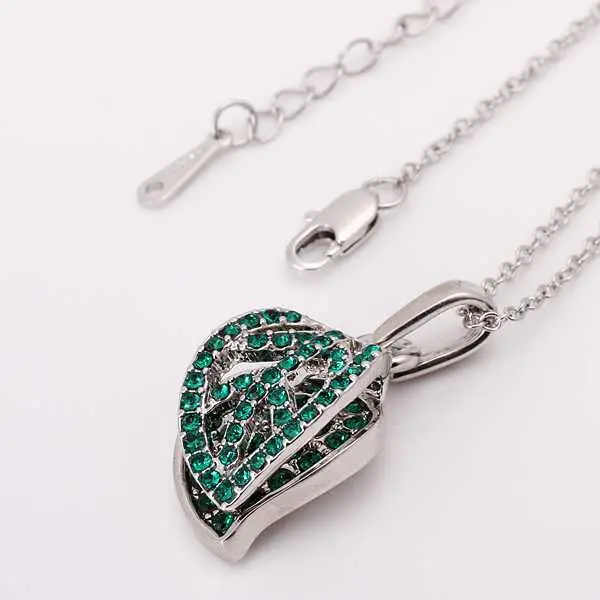 Austrian Crystal Necklaces &Amp; Pendants Green Keychain Collares Bijoux Femme 1