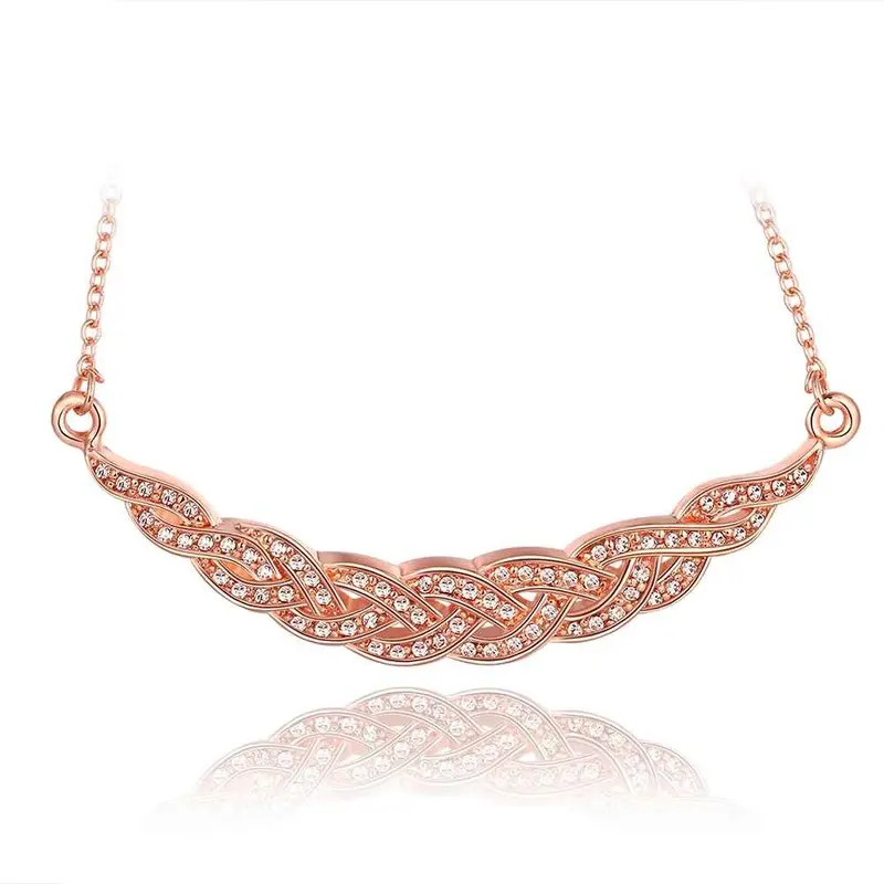 Austrian Crystal Necklaces Rose Golden Crystal Collane 93 1