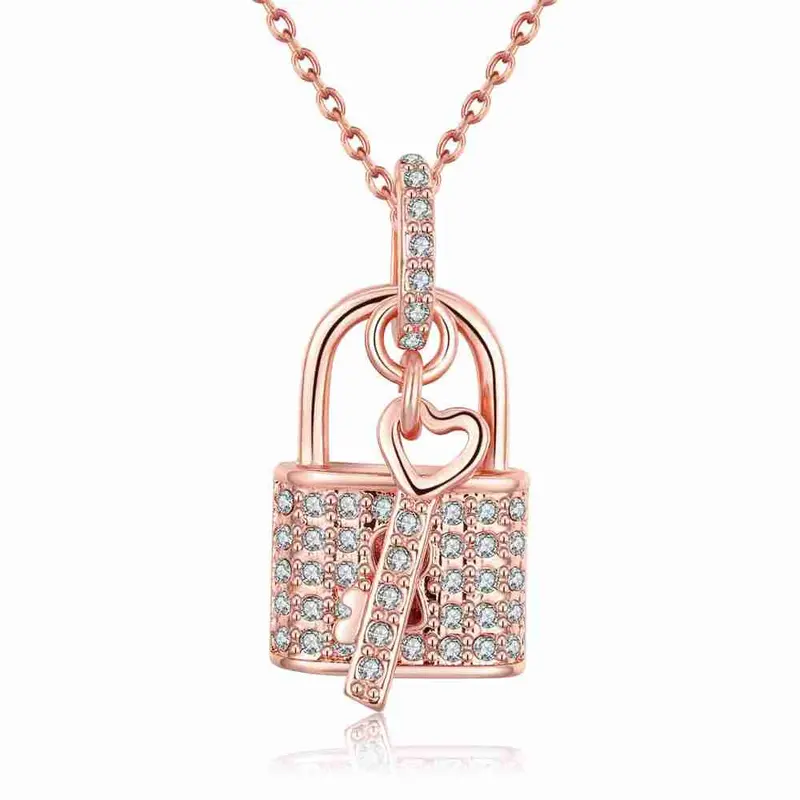 Austrian Crystal Pendant Necklace Key And Lock Patek S In Euros 1