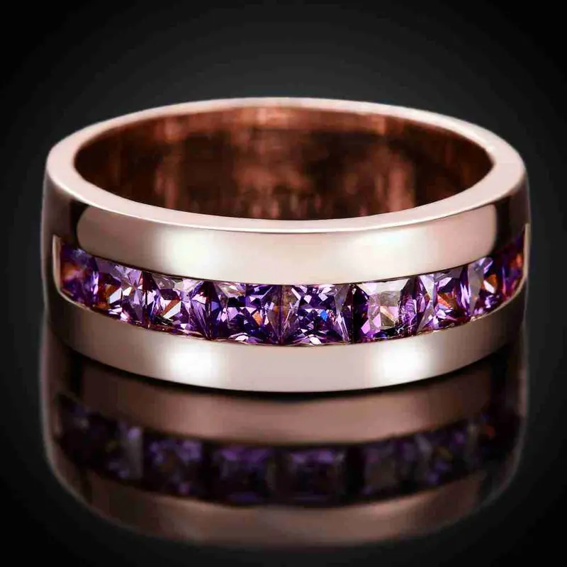 Austrian Crystal Rings For Men Inside Circle Ring Men Gift For Her 6