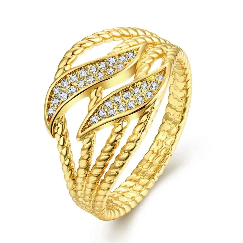 Austrian Crystal Rings Inlaid Crystal Chaos Bridge Ring Men Bijoux Femme 1