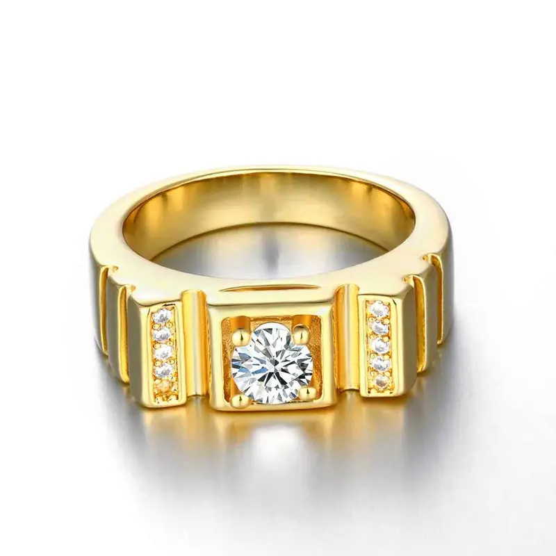 Austrian Crystal Rings Rainbow Bridge Ring Men 3