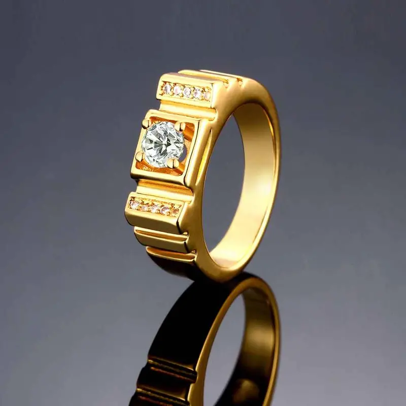 Austrian Crystal Rings Rainbow Bridge Ring Men 4