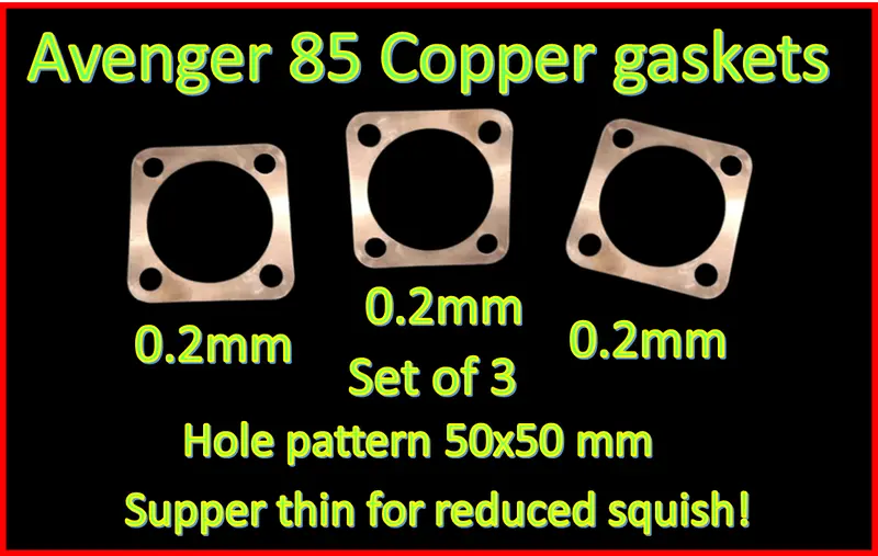Avenger 85 Copper Supper Thin Head Gaskets, Set Of 3 1