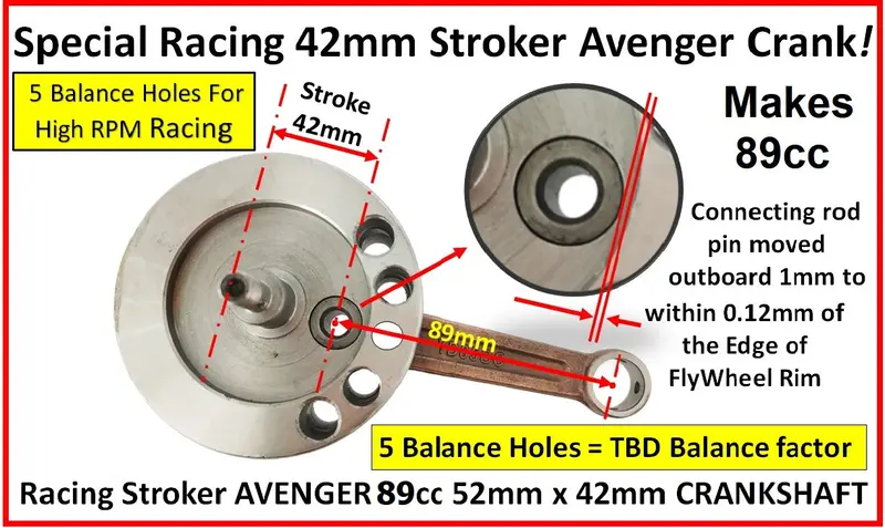 Avenger 89 > Racing > 42Mm Stroke Crank = 89Cc 1