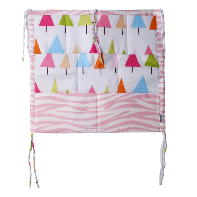 Baby Bed Hanging Storage Bag Cotton Born Crib Organizer Toy Diaper Pocket For Crib Bedding Accessories 3
