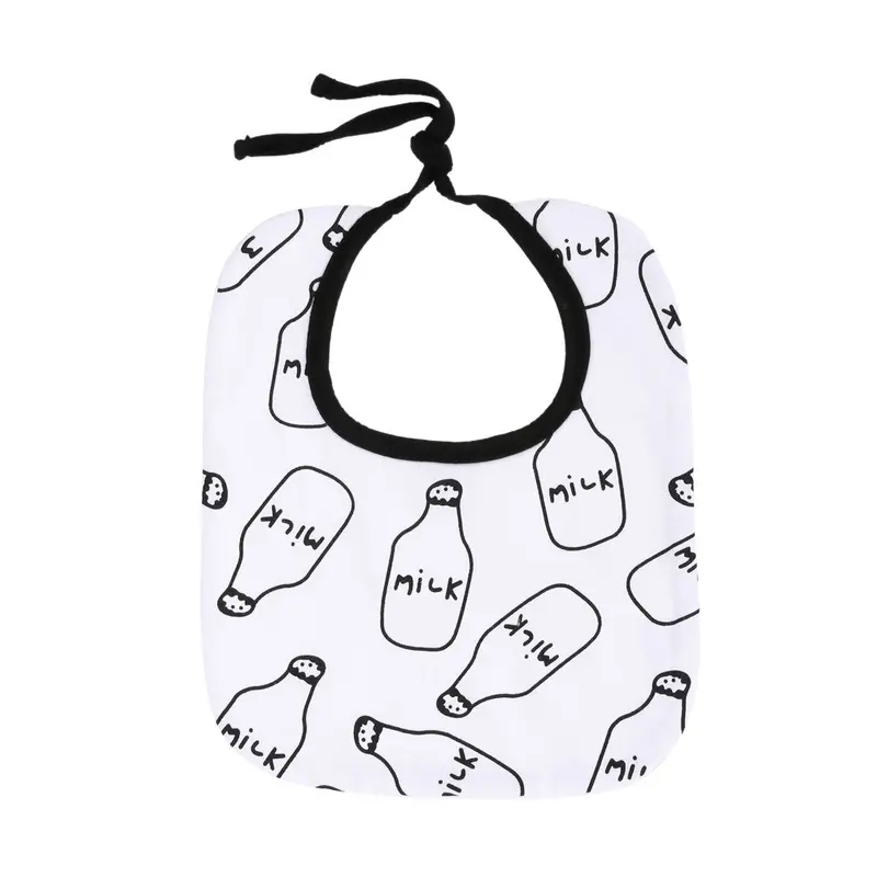 Baby Bibs Batman Clouds Cross Grid Towel Cotton Children Infant Saliva Towels Girls Boys Bebe Bana Bibs Black White 1