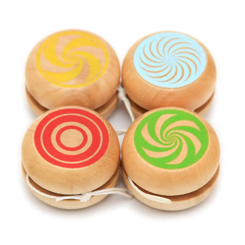 Baby Classic Toys Wooden Yoyo Toys Kids Intelligence Educational Toy H-Eye Coordination Development Yoyo Toy Rom Color 1