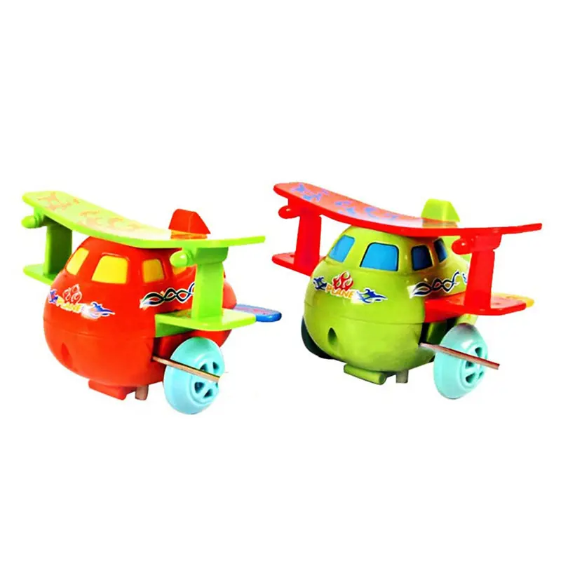 Baby Clockwork Toys Cartoon Airplane Model Wind Up Toy Running Clockwork Toys For Children 1