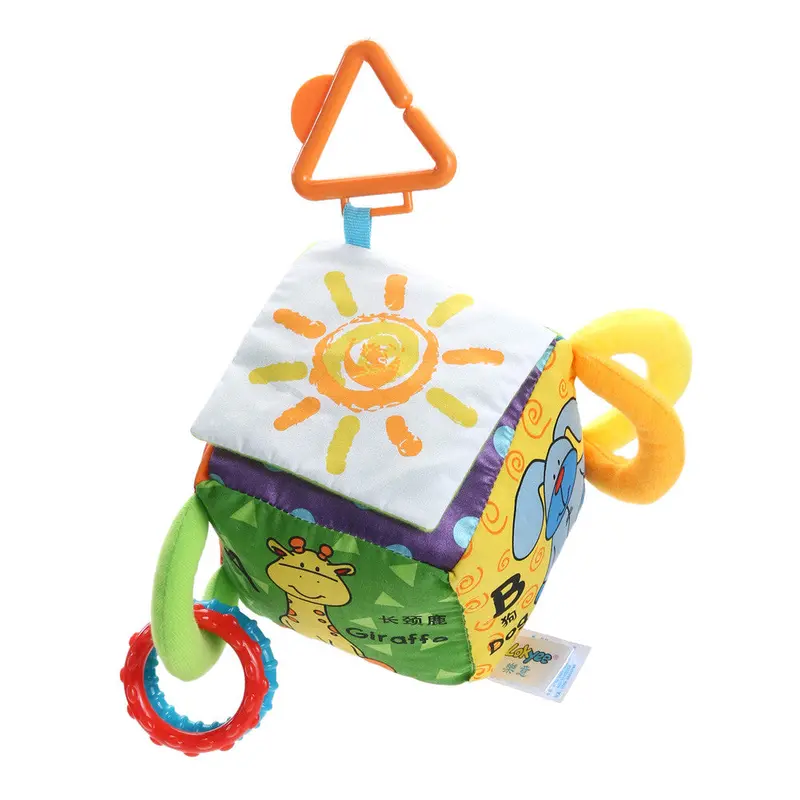 Baby Cloth Toys Cute Animal St Cube Book Plush Ball Teether Baby Rattle Educational Toys For Children Kids 1