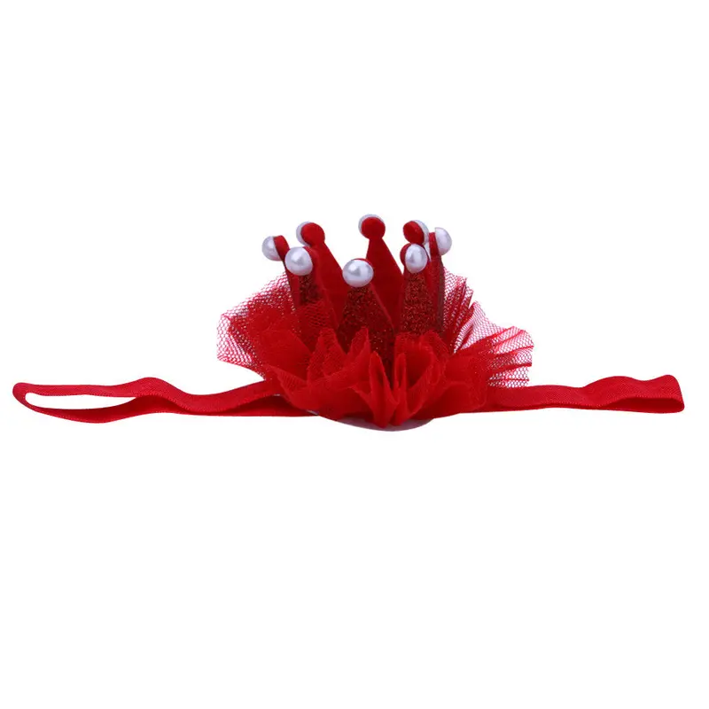 Baby Girl Crown Headb Princess Crown Hair B Pearl Tiara Lace Headwear Borns Hair Accessories 1
