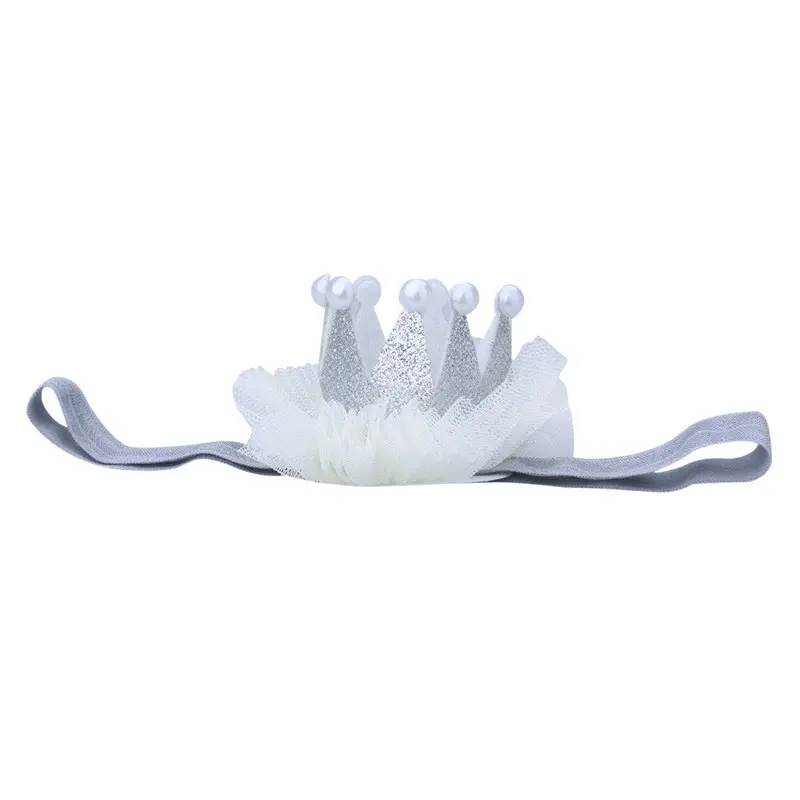 Baby Girl Crown Headb Princess Crown Hair B Pearl Tiara Lace Headwear Borns Hair Accessories 10