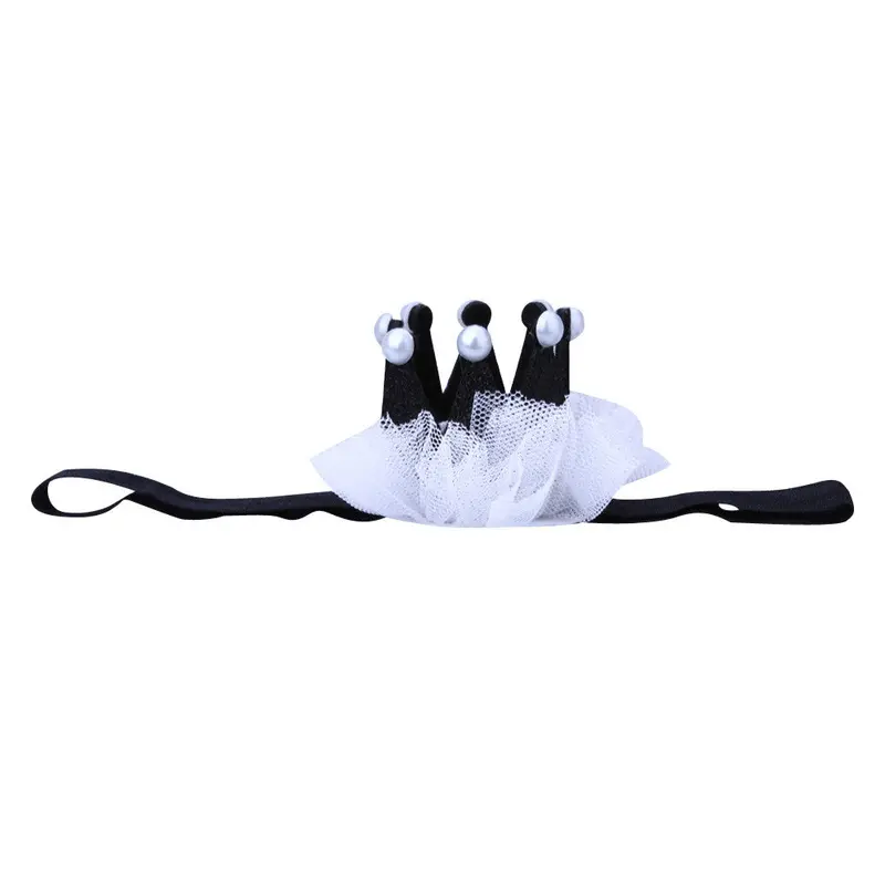 Baby Girl Crown Headb Princess Crown Hair B Pearl Tiara Lace Headwear Borns Hair Accessories 9