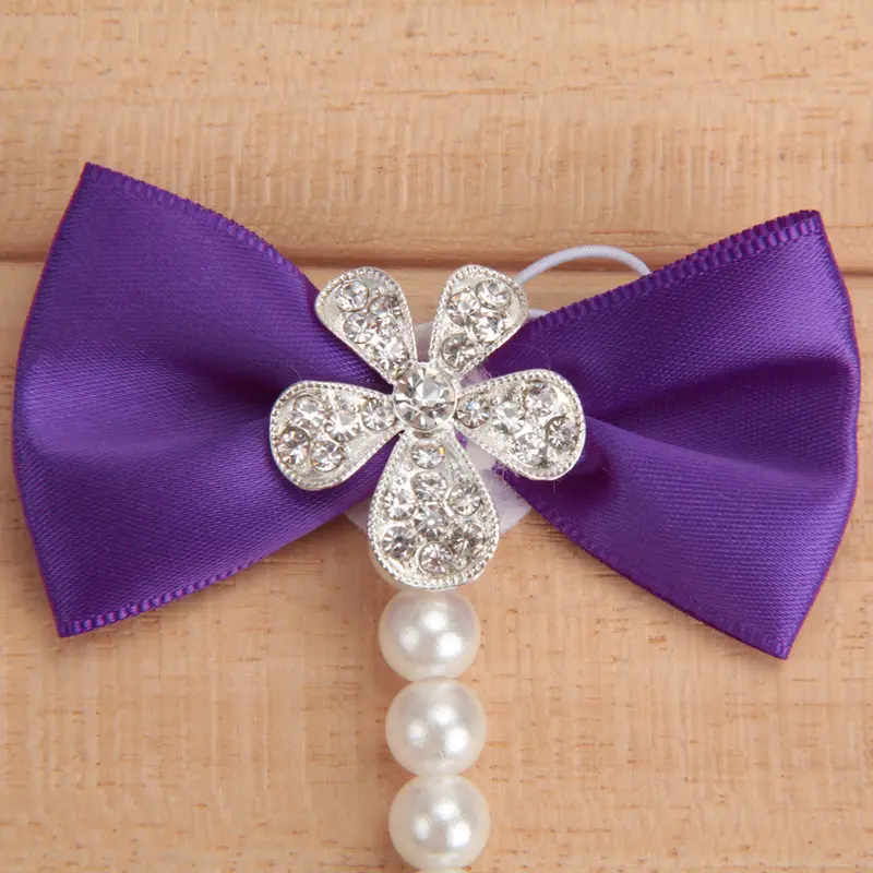 Baby Girls Barefoot Pearl Bow Flower Foot B Toe Rings Wedding Sals Socks Anklets Prop Headb Hair B Accessories 3