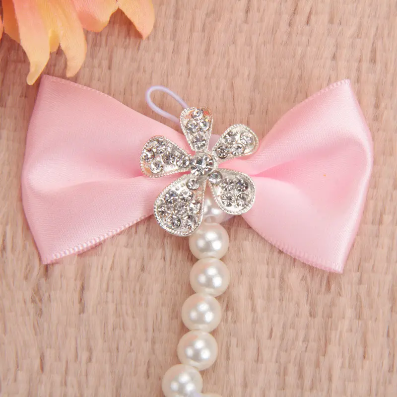 Baby Girls Barefoot Pearl Bow Flower Foot B Toe Rings Wedding Sals Socks Anklets Prop Headb Hair B Accessories 6