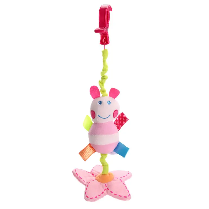 Baby Hanging Toy Rattle Born Baby Cartoon Animal Teether Rattle Plush Stroller Toys 1