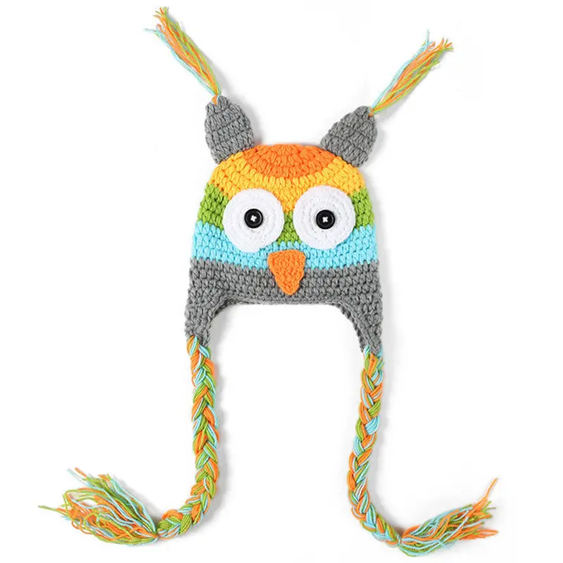 Baby Hat Crochet Ear Bird Bonnet 0-12 Months Hat Hmade Knit St Crochet Bonnet Born Pography Props Caps 1