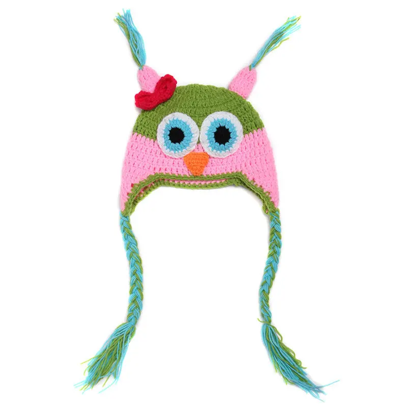 Baby Hat Crochet Ear Bird Bonnet 0-12 Months Hat Hmade Knit St Crochet Bonnet Born Pography Props Caps 4
