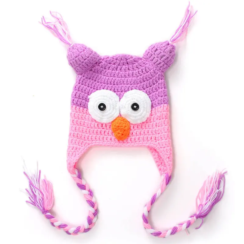 Baby Hat Crochet Ear Bird Bonnet 0-12 Months Hat Hmade Knit St Crochet Bonnet Born Pography Props Caps 7