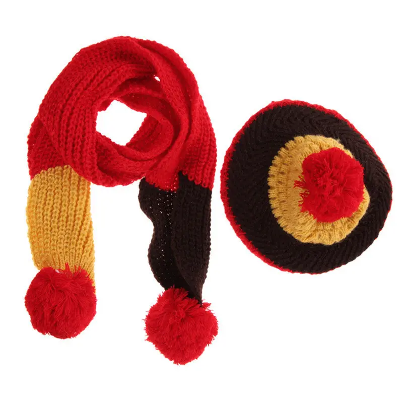 Baby Hat Scarf Children Baby Girls Babies Beanie Warm Knit Kids Hat Scarf 1