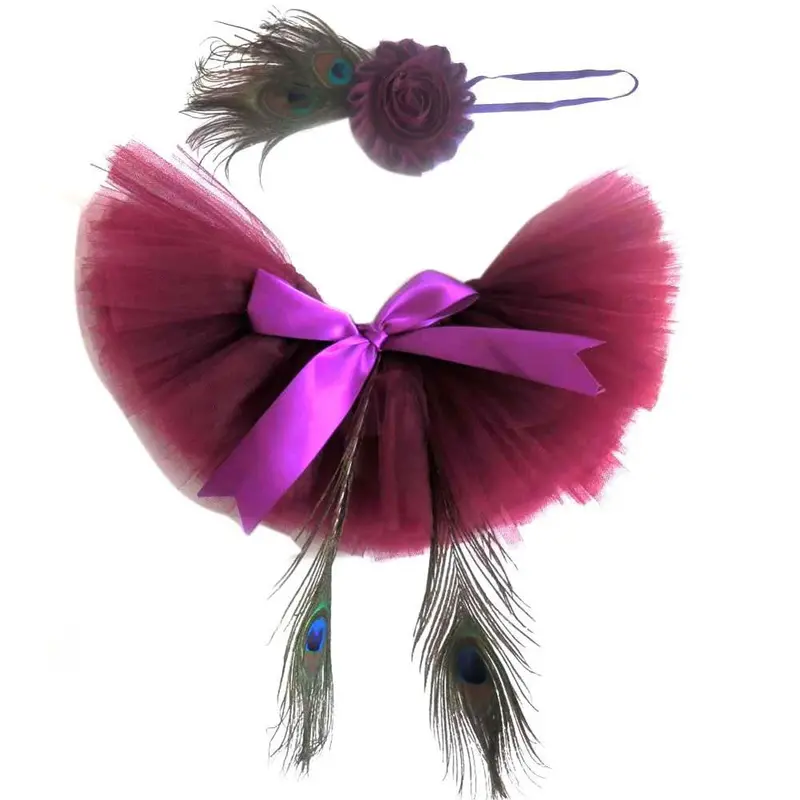 Baby Po Props Peacock Hmade Born Baby Pography Props Peacock Feathers Beanie Cap 1