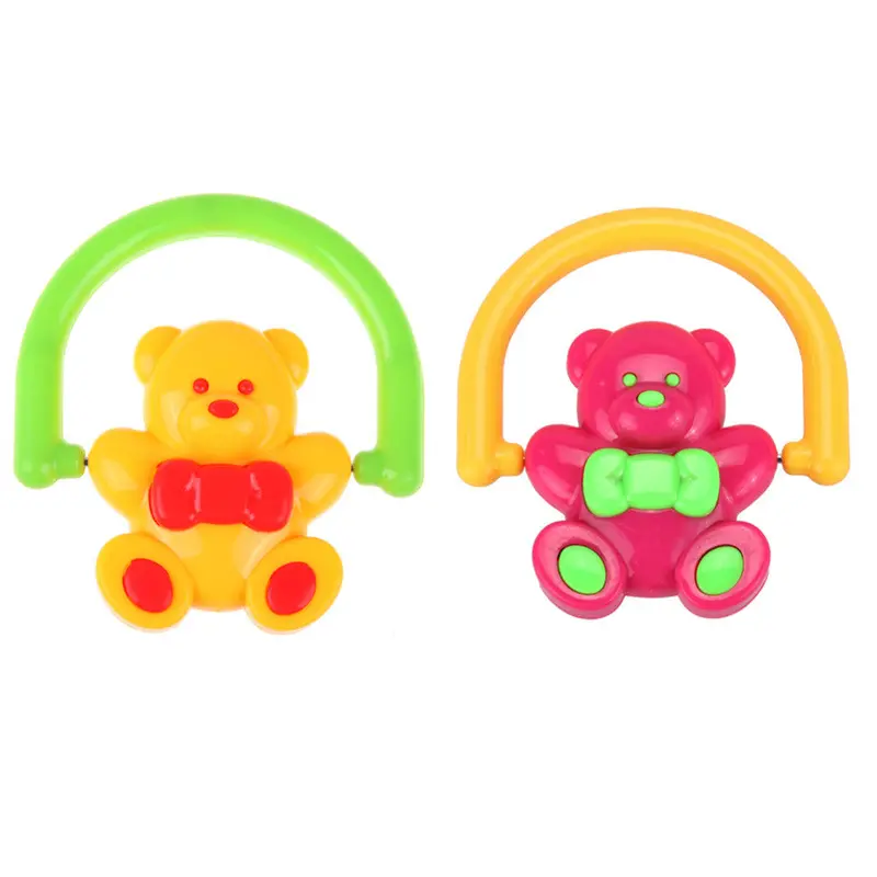 Baby Rattle Toys H Bells 360 Rotation Born Music Toys Bear Plastic Hbell For Baby 1