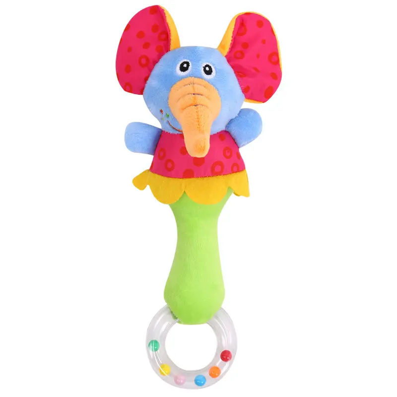 Baby Rattles Animal Musical Elephant Cow Hbells Developmental Toy Bed Rattle Kids Baby Toys 1