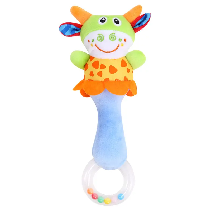 Baby Rattles Animal Musical Elephant Cow Hbells Developmental Toy Bed Rattle Kids Baby Toys 2