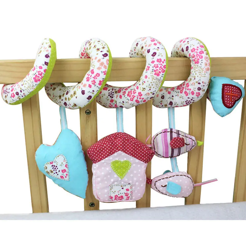 Baby Rattles Bed Crib Hanging Baby Plush Toy Music Roller Bell Baby Mobile Toy Bebes Toy For Baby 1