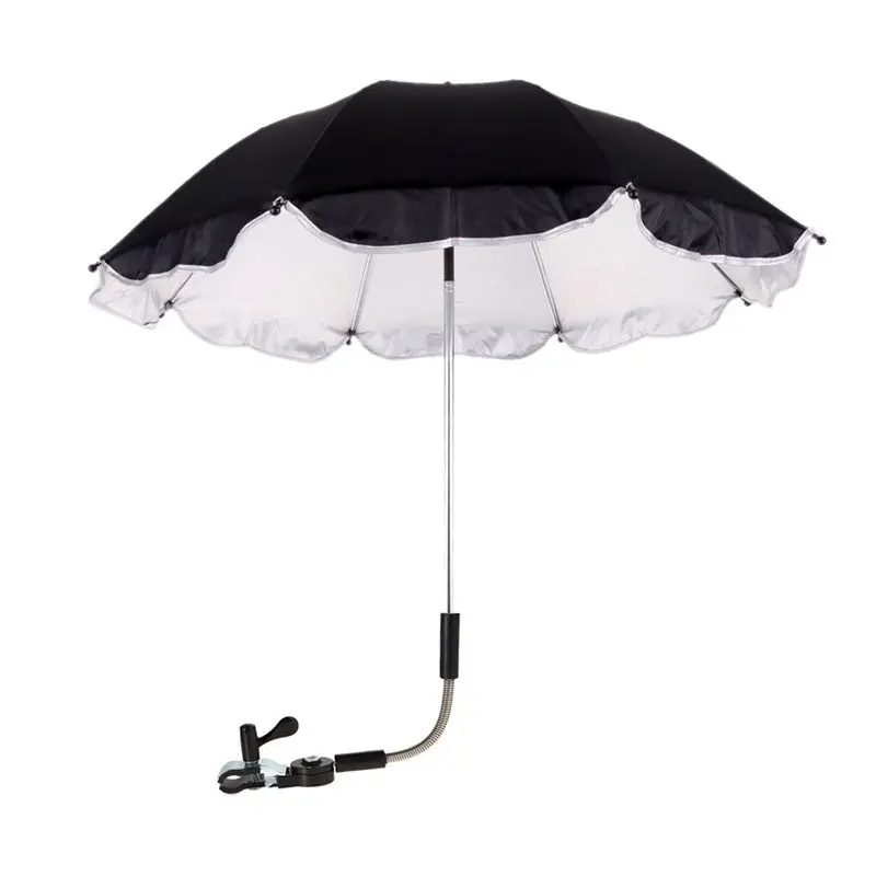 Baby Stroller Umbrella Solid Protable Pram Stroller Accessories For Children Shade Parasol Adjustable Folding Umbrella For Chair 1