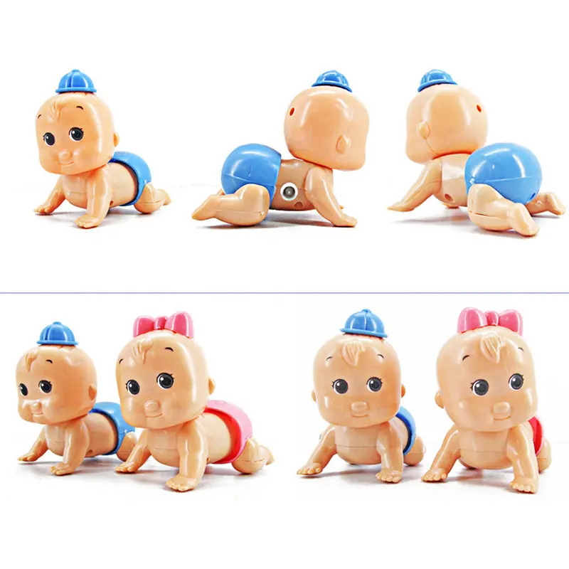 Baby Toy Funny Clockwork Toy Crawling Baby Design Pull Back Toy Born Baby Wind Up Toy Rom Color 1