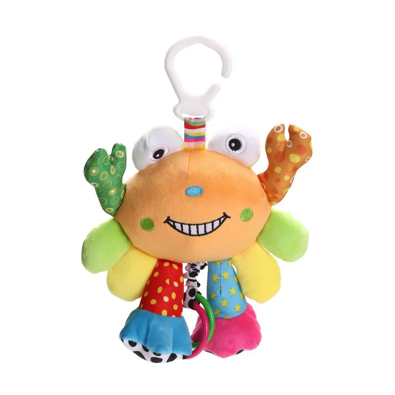 Baby Toys Crab Plush Clip Baby Rattles Toys Infant Teether Hanging Bell B Clamp Animal Rattles Educational Toys 1