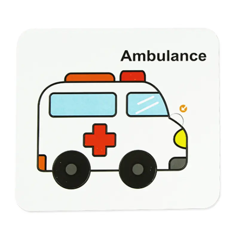 Baby Toys Double-Side Fire Engine Car Ship Airplane Wooden Board Jigsaw Puzzle Training Developmental Educational Toy Kids 1