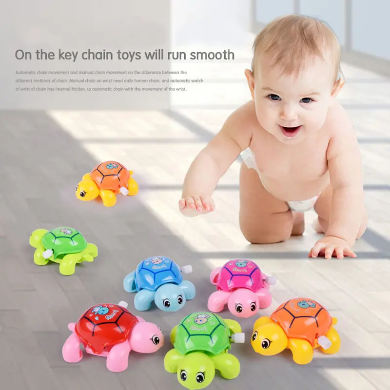 Baby Toys Mini Clockwork Tortoise Children Cute Animal Turtle Toys Baby Wind Up Toys Rom Color 1