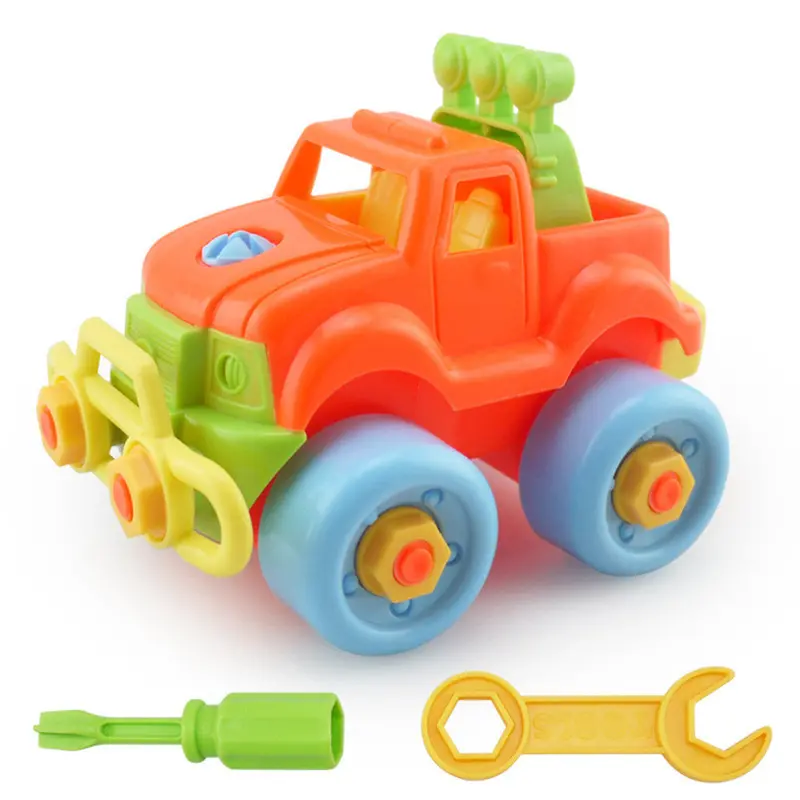 Baby Toys Plastic Car Toy Disassembly Assembly Classic Car Truck Toy For Children Rom Color 1